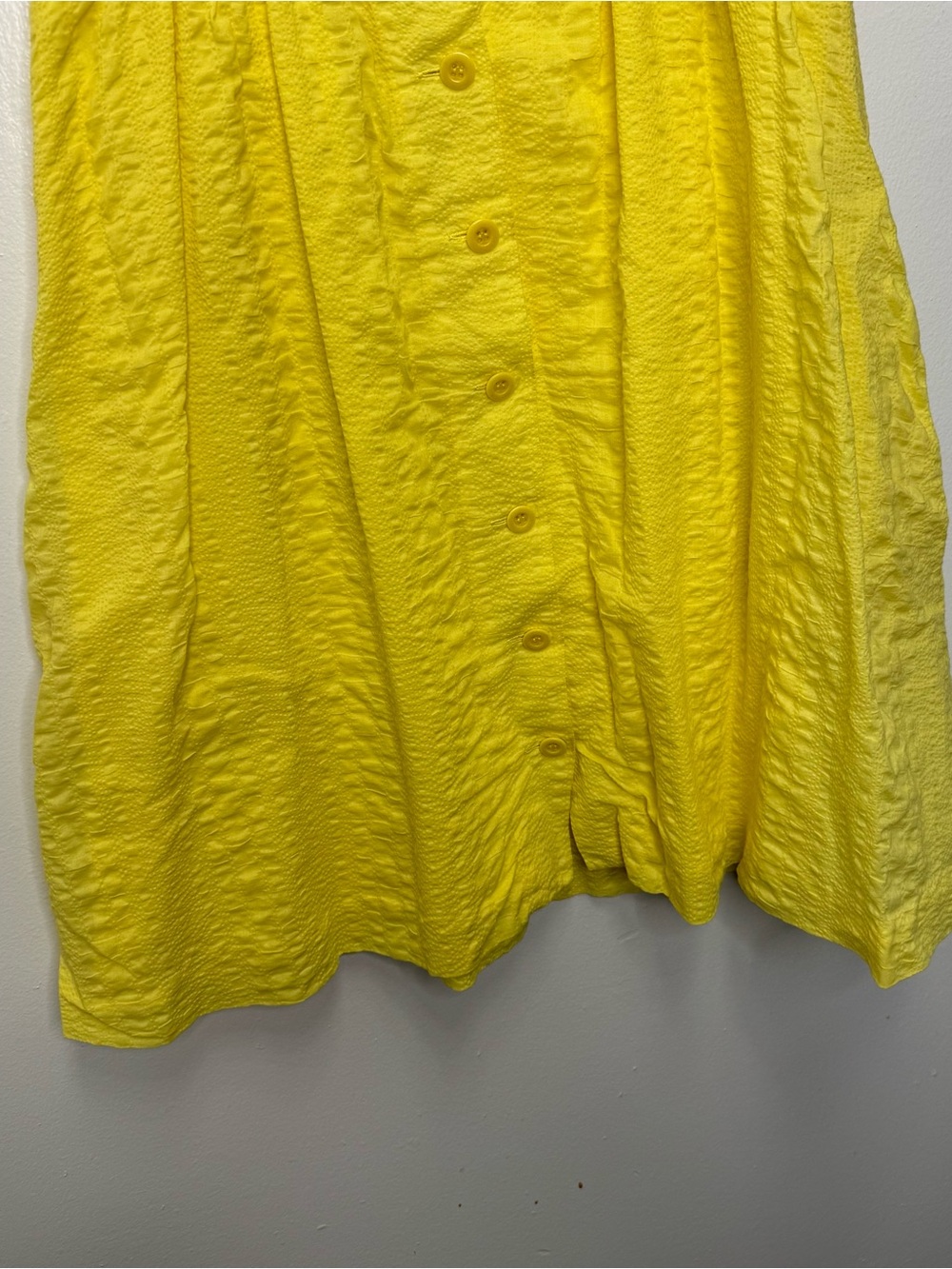 J Crew Sleeveless Yellow Cotton Sleeveless Fit and Flare Dress Size 6 - Picture 8 of 10